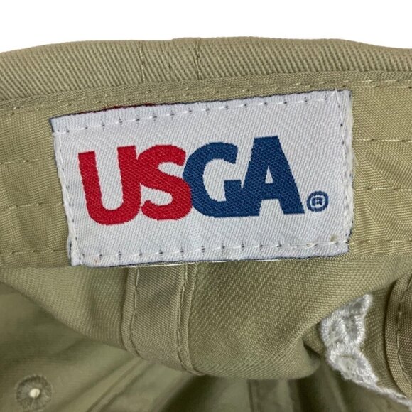 US Open Merion Golf Hat Cap 2013 USGA Member Embroidered Khaki Adjustable PA - Picture 8 of 8